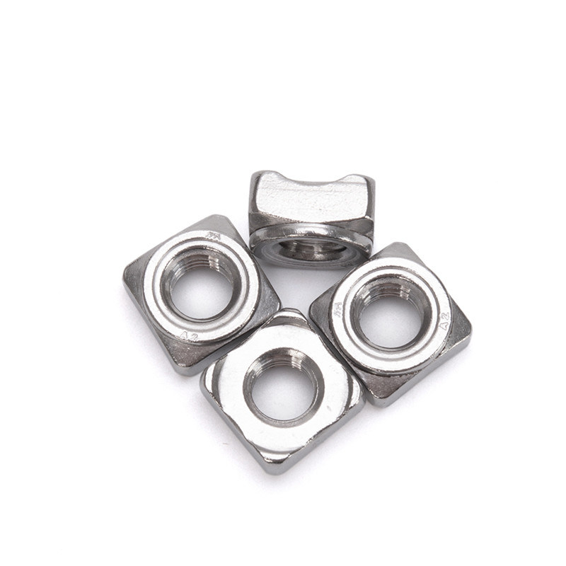 소매 산업의 M3-M12 가닥용 스테인레스 스틸 304 제곱 용접 견과류