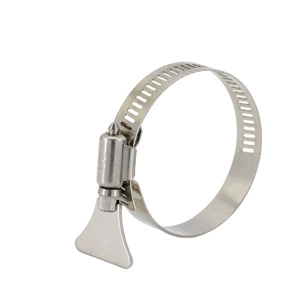 JIS 표준 가스 라디에이터 Hose 클립 클램프 나비 손잡이 평평한 표면 내구성 물질 메트릭 측정 시스템