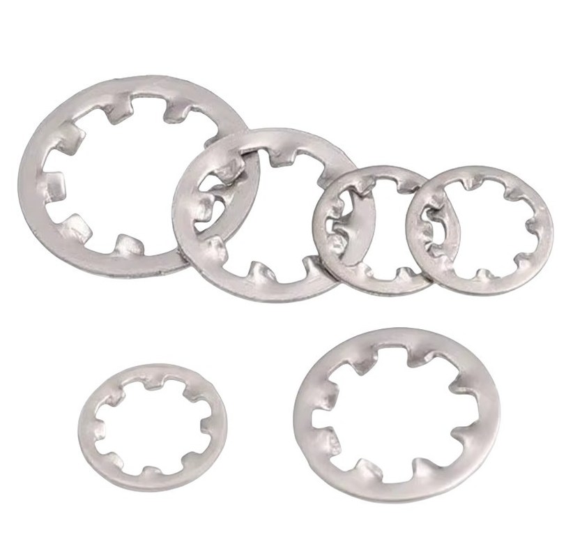 안전용 스테인레스 스틸 내부 치아 잠금 세척기 DIN 6797 ANSI/ASME 표준 중공업 응용