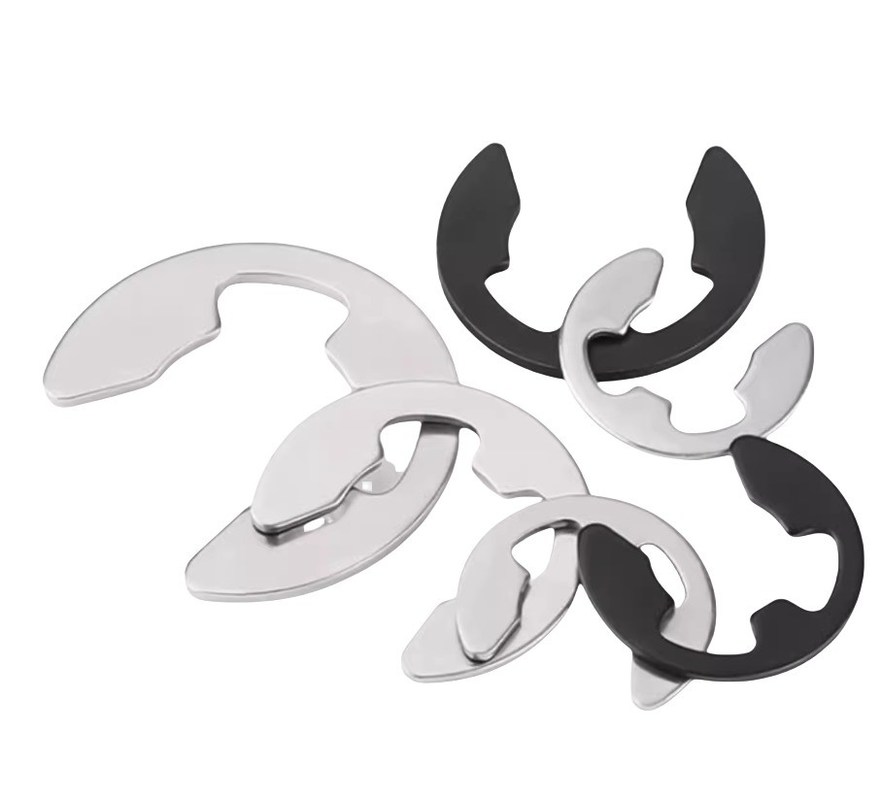 평평한 마무리 스테인레스 스틸 E 모양 스냅 링 오픈 유지 링 E 타입 서클립 내부 치아 스타일 GB896 DIN6799