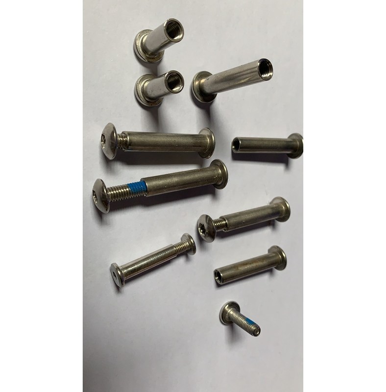 주황 접착 스테인리스 스틸 다이 고정 제조자 칼 손잡이 샤프트 스크루 인치 측정