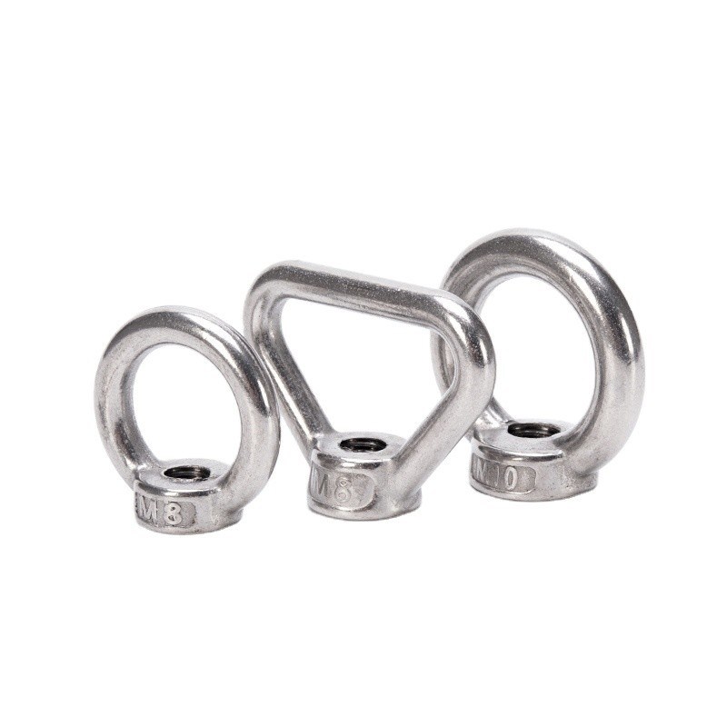 거친 가닥 M10 M12 SS316 304 삼각형 활 견과류 둥근 반지 리프팅 눈 견과류 로프 부착 탄소 강철 전문