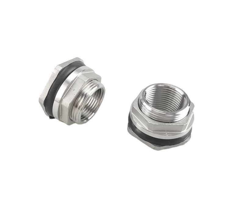 동일  Nipple 연결 구리 물 탱크 커넥터 1/2&quot; 3/4&quot; 1&quot; 남성 청동 파이프 단일 느슨 키 회전 피팅 견과류 조인터