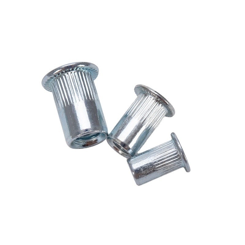 주황 접착 된 알루미늄 리베트넛 블라인드 세트 너츠트 스레드 삽입 너츠트 캡 평면 머리 리베트넛 M3 M4 M5 M6 304 스테인리스 스틸