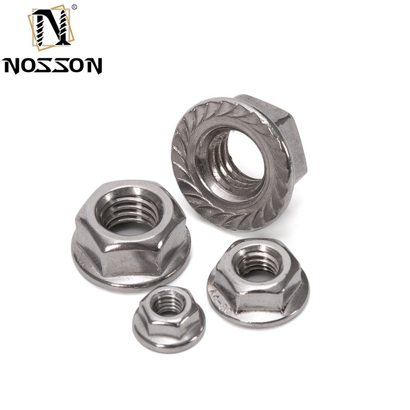ANSI/ASME 표준 스테인리스 스틸 육각형 플랜지 견과류 M4 M5 M6 M8 M10 M10 스레드 DIN6923 다양한 산업용